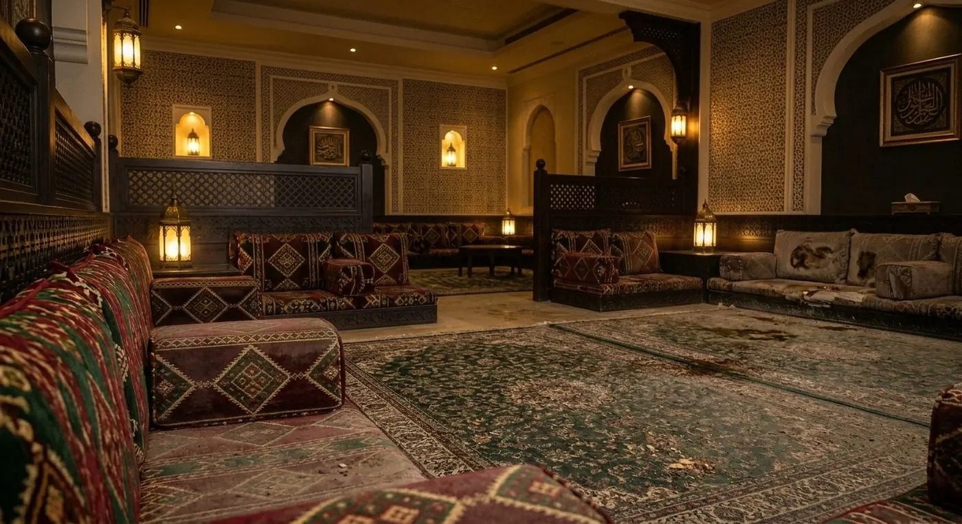 تنظيف مجلس عربي — عنيزة - قبل